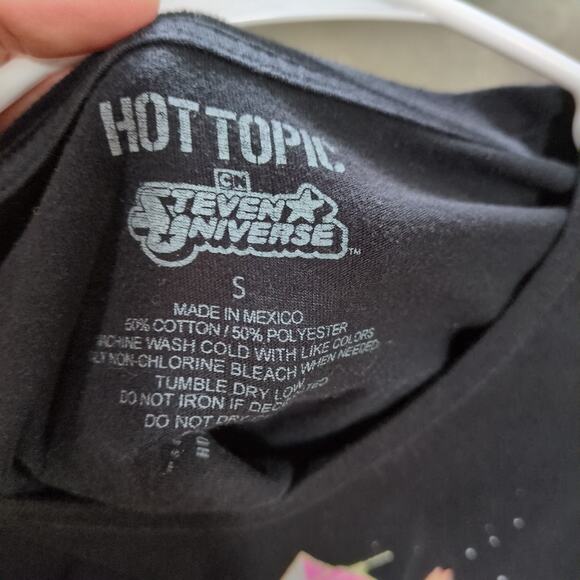 Steven Universe Crop Top Shirt Womens S Black Cropped Retro Y2K Hot Topic Anime - Picture 5 of 7